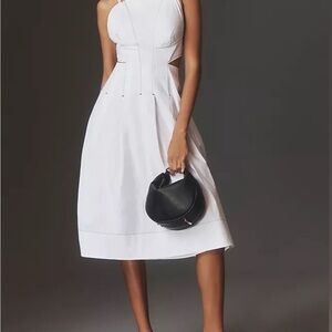 Elegant White Halter Dress